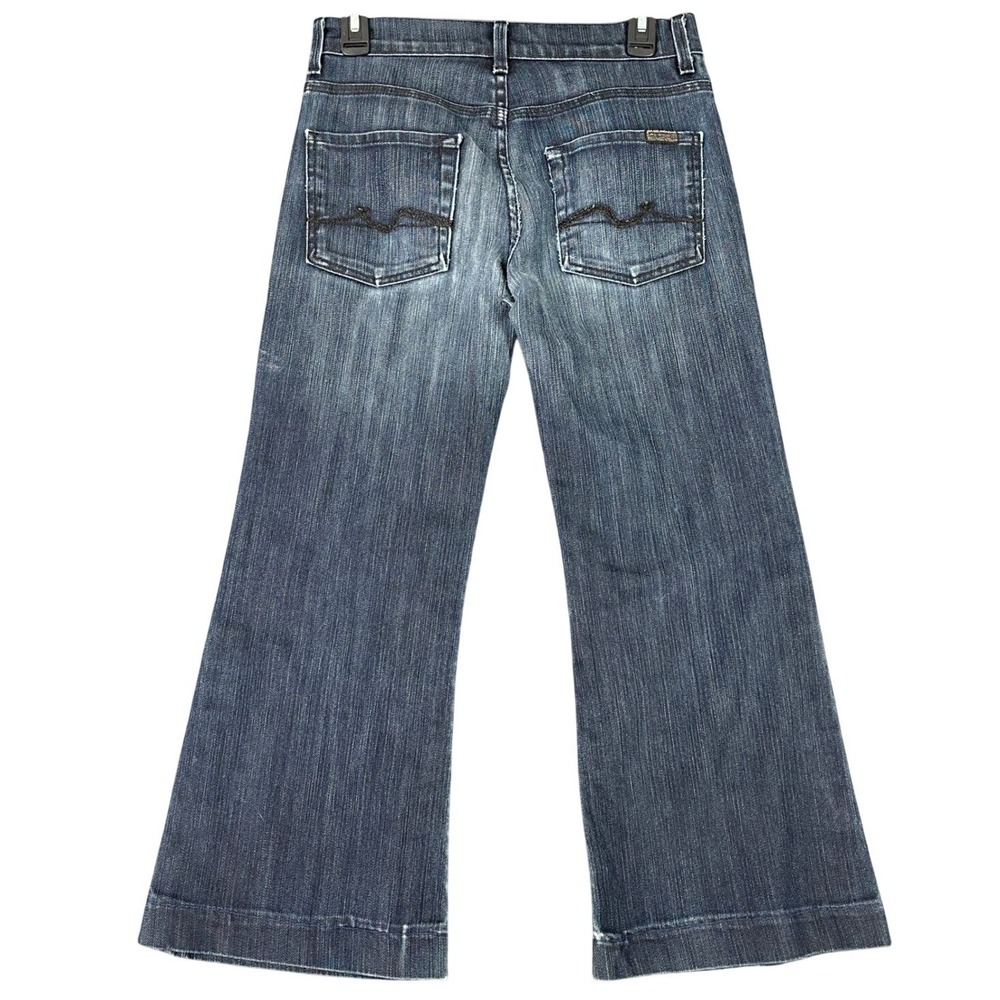 7 For All Mankind Y2K Wide Leg Flare Ginger Jeans Dark Wash Casual Womens 27